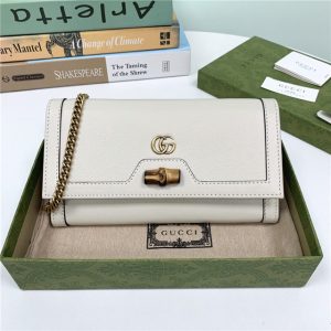 Gucci Diana Chain Wallet With Bamboo (Varied Colors)