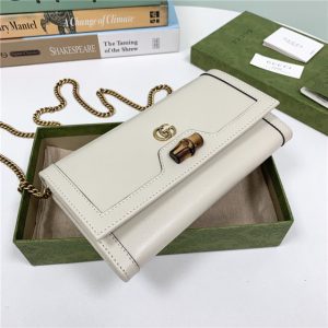 Gucci Diana Chain Wallet With Bamboo (Varied Colors)