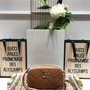 Gucci GG Marmont Matelasse Medium Shoulder Velvet Replica Bag (Varied Colors)