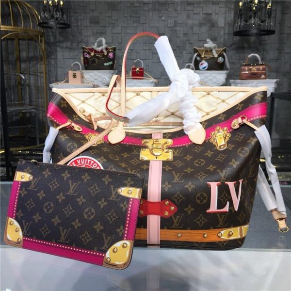 Louis Vuitton Neverfull Locks MM Monogram Canvas