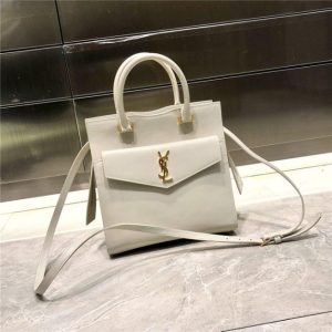 Yves Saint Laurent Small Uptown Tote Shiny Smooth Leather (Varied Colors)