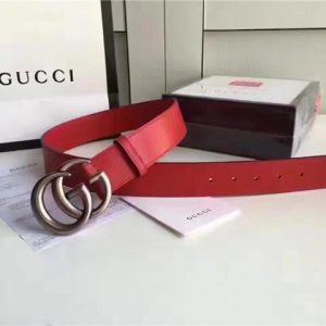 Gucci Leather Belt Replica with Double G Buckle (Varied Colors)