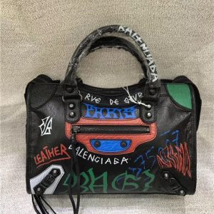 Balenciaga Classic Small City Graffiti Bag (Varied Colors)