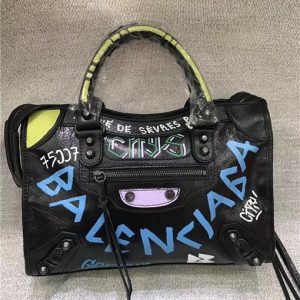 Balenciaga Classic Small City Graffiti Bag (Varied Colors)