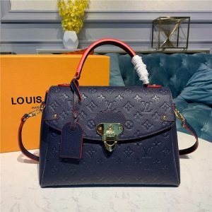 Louis Vuitton Georges MM Monogram Empreinte Leather Marine Rouge