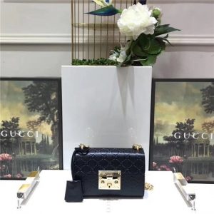 Gucci Padlock Small GG Supreme Canvas/Leather Shoulder Bag (Varied Colors)