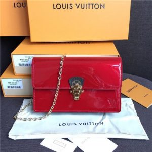 Louis Vuitton Cherrywood Chain Wallet Patent Leather (Varied Colors)