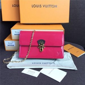 Louis Vuitton Cherrywood Chain Wallet Patent Leather (Varied Colors)