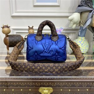 Louis Vuitton Pillow Monogram Speedy Bandouliere 25 Bag Navy Blue