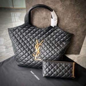 YSL Icare Maxi Shopping Replica Bag In Quilted Lambskin