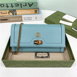 Gucci Diana Chain Wallet With Bamboo (Varied Colors)