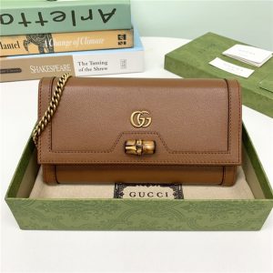 Gucci Diana Chain Wallet With Bamboo (Varied Colors)