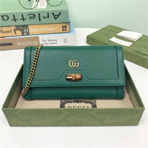 Gucci Diana Chain Wallet With Bamboo (Varied Colors)