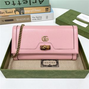 Gucci Diana Chain Wallet With Bamboo (Varied Colors)