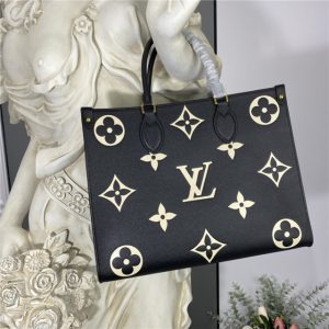 Louis Vuitton OnTheGo MM Monogram Empreinte Leather Black Replica