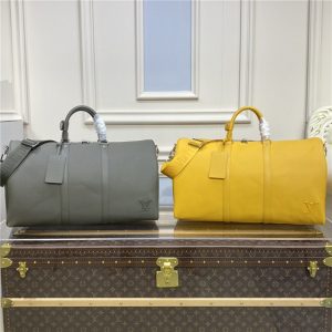 Louis Vuitton Aerogram Leather Keepall Bandouliere 50 (Varied Colors)