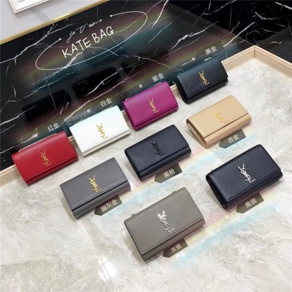 YSL Kate Medium in Grain De Poudre Embossed Leather (Varied Colors)