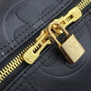 Louis Vuitton Keepall Bandoulière 45 Monogram Replica Empreinte Leather Black