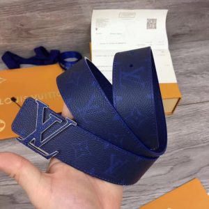 Louis Vuitton Initiales 40mm Reversible Belt Blue Replica