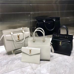 Yves Saint Laurent Small Uptown Tote Shiny Smooth Leather (Varied Colors)