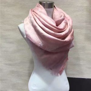 Louis Vuitton Monogram Shine Shawl (Rose and Black)