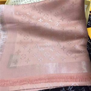 Louis Vuitton Monogram Shine Shawl (Rose and Black)