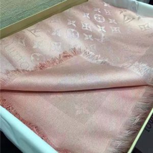 Louis Vuitton Monogram Shine Shawl (Rose and Black)