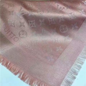 Louis Vuitton Monogram Shine Shawl (Rose and Black)