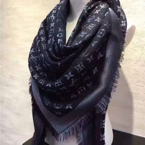 Louis Vuitton Monogram Shine Shawl (Rose and Black)