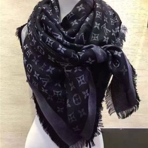 Louis Vuitton Monogram Shine Shawl (Rose and Black)