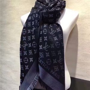 Louis Vuitton Monogram Shine Shawl (Rose and Black)