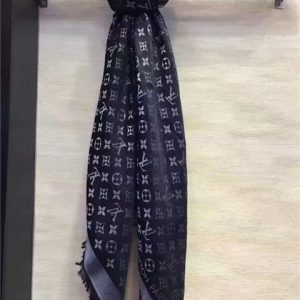 Louis Vuitton Monogram Shine Shawl (Rose and Black)