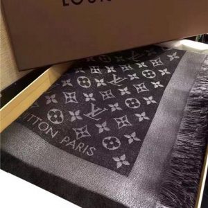 Louis Vuitton Monogram Shine Shawl (Rose and Black)