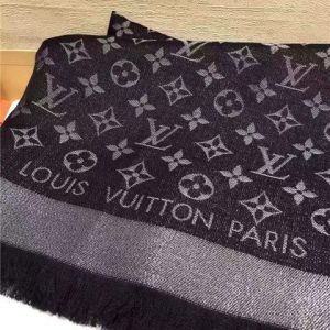 Louis Vuitton Monogram Shine Shawl (Rose and Black)