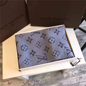 Louis Vuitton Logomania Scarf (Pearl Grey)