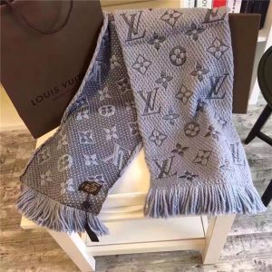 Louis Vuitton Logomania Scarf (Pearl Grey)