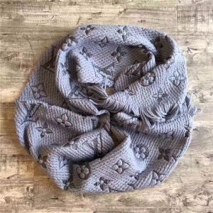 Louis Vuitton Logomania Scarf (Pearl Grey)