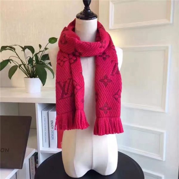 Louis Vuitton Logomania Scarf (Ruby)