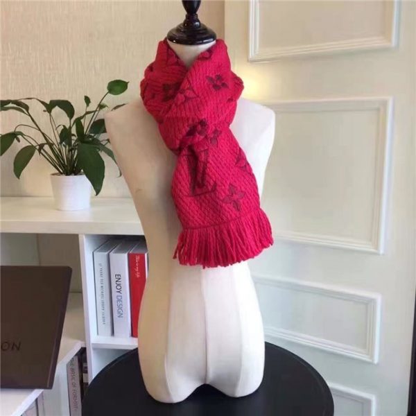 Louis Vuitton Logomania Scarf (Ruby)