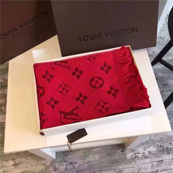 Louis Vuitton Logomania Scarf (Ruby)