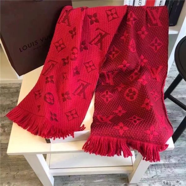 Louis Vuitton Logomania Scarf (Ruby)