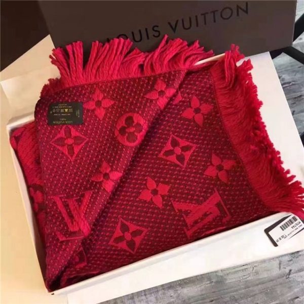 Louis Vuitton Logomania Scarf (Ruby)