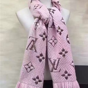 Louis Vuitton Logomania Shine Scarf (Rose Ballerine)