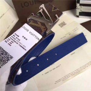 Louis Vuitton Initiales 30mm Reversible Belt (Blue)