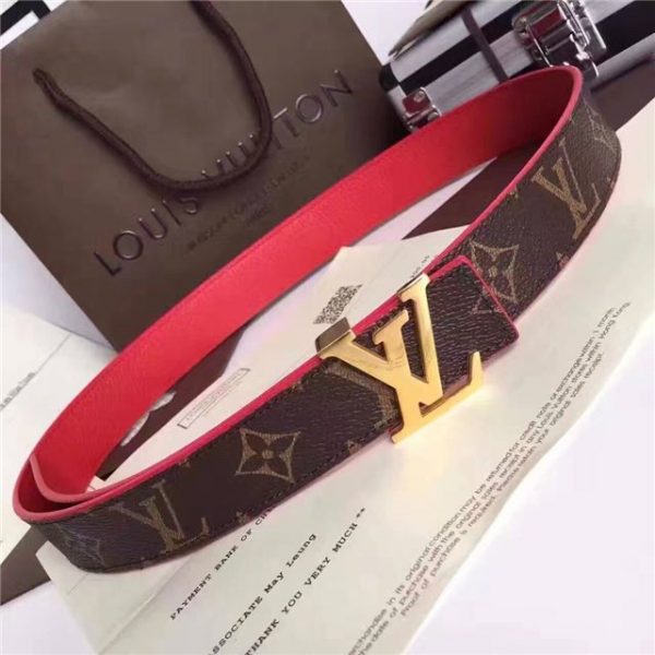 Louis Vuitton Initiales 30mm Reversible Belt (Red)