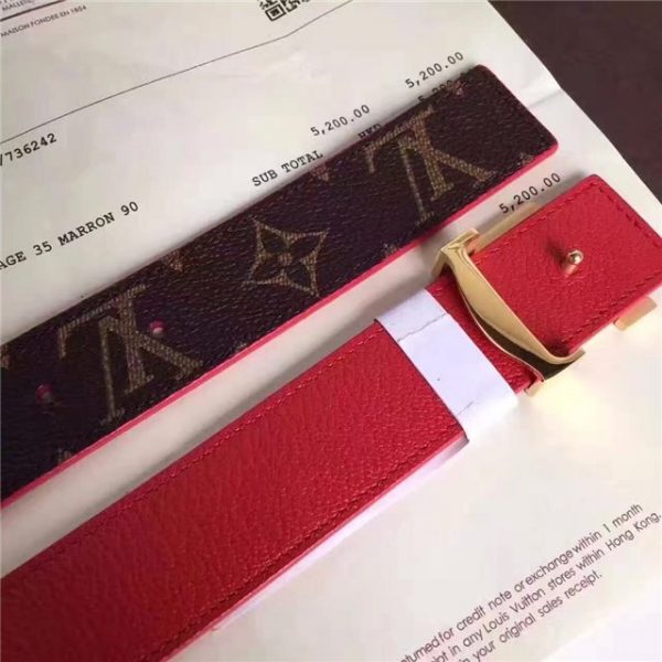 Louis Vuitton Initiales 30mm Reversible Belt (Red)