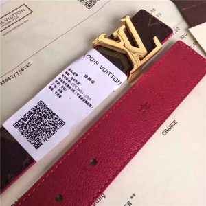 Louis Vuitton Initiales 30mm Reversible Belt Replica (Fuchsia)