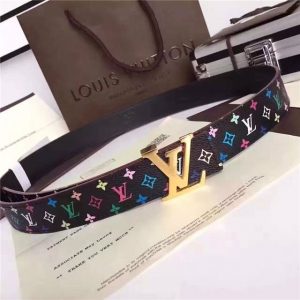 Louis Vuitton Initiales 30mm Reversible Replica Belt (Black)