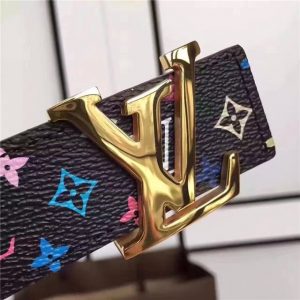 Louis Vuitton Initiales 30mm Reversible Replica Belt (Black)