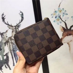 Louis Vuitton Zip Compact Wallet (Damier Ebene)